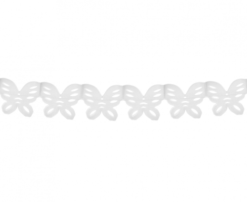 Butterfly Garland, white, 360 cm