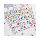 Name stickers Little owls, 20 pcs