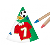 Papīra cepures DIY - Futbols, 6 gab.
