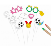 Photo booth props DIY - Football, 10 elements