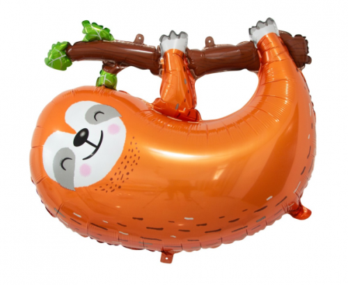 Folija balons Sloth, 68x55 cm, brūns