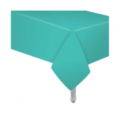 Paper tablecloth light blue, size 132 x 183 cm