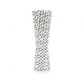 Paper straws black dots, 6x197 mm / 250 pcs