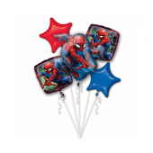 Balloon bouquet Spider-man, 5 pcs