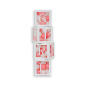 Balloon box set, 35 cm with printed letters GIRL / 4 pcs.