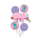 Balloon bouquet Sloth, 5 pcs