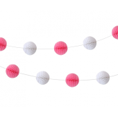 Pom Pom garland B&G Baby Girl, light pink, 250 cm