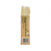 Eco-friendly collection - wooden knife, fork & spoon with napkin, 1 set