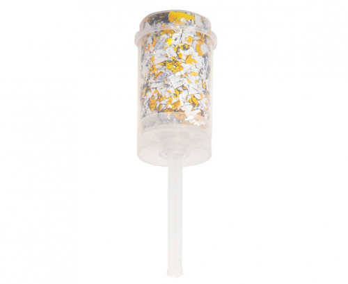 Confetti Push Popper, gold / silver