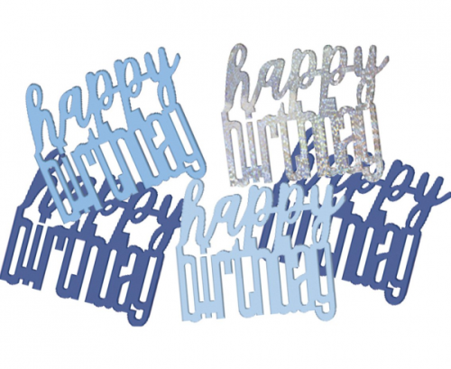Confetti Glitz Happy Birthday, blue, 142 g