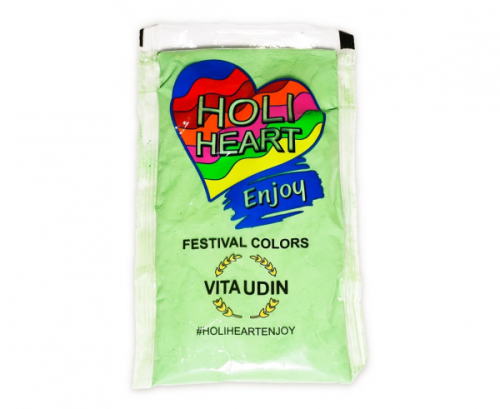 Festival powder Holi Heart, green, 120 g