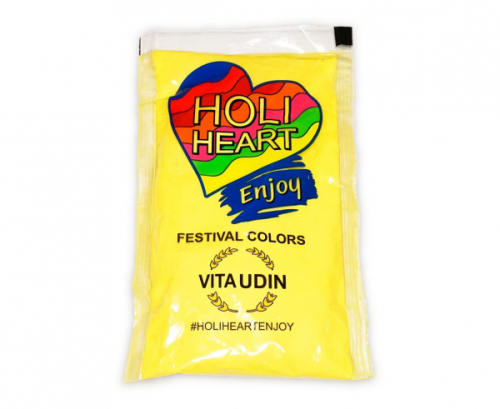 Festival powder Holi Heart, yellow, 120 g