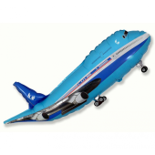 Foil balloon 24" FX - "Airplane" (blue)
