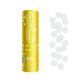 Confetti cannon Best Moment white paper circles, 15 cm