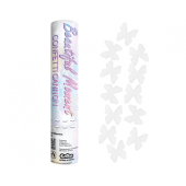 Confetti Cannon Beautiful Moment, white paper butterfly, 15 cm