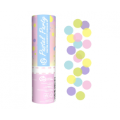 Confetti Cannon Pastel Party, daudzkrāsaini papīra apļi, 15 cm