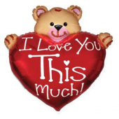 Folijas balons 24&amp;quot; FX — &amp;quot;Teddy with Heart&amp;quot;