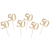 B&C Picks 50, gold, 6 pcs.
