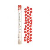Confetti Cannon - red paper hearts / 60 cm