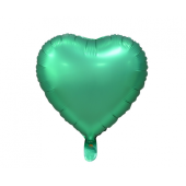 Folijas balons (sirds), matēts, zaļš, 18 collas