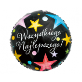 Folija balons Daudz laimes dzimšanas dienā, 18&quot;