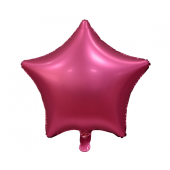 Folijas balons &quot;Star&quot;, matēts, tumši rozā, 19 collas