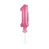 Folijas balons ar nūju 5&quot; DIGIT 1, rozā