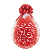 Balloon QL 18 inches Stuff Filigree patterns, crystal transparent / 25 pcs.