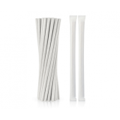 Paper drinking straws SHAKE 8 x 230 mm / 200 pcs., wrapped in paper