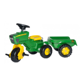 Pedāļu traktors riteņis ar piekabi Rolly Trac John Deere (2,5-5 gadiem) 052769 Vācija