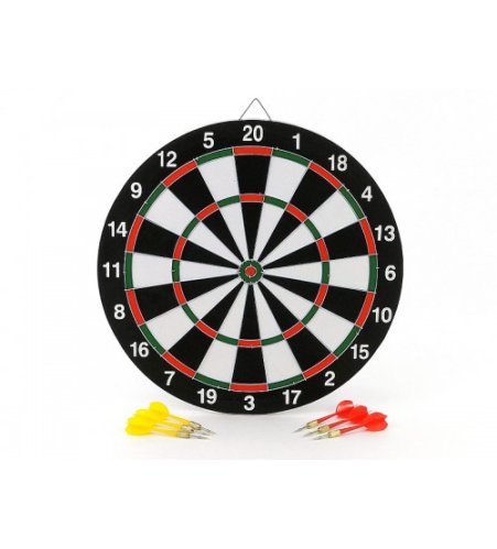 Darts komplekts ar 6 asām šautriņām Ø43 cm 14+ 401129
