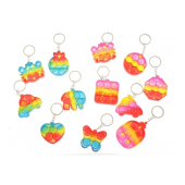 Breloks piekariņš POP IT dažādas ap 5 cm 513372