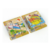 Koka kluči ar bildēm Transports 10x10 cm 530584