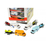Auto kemperis ar piekabi metāla, inerce 10 cm dažādas 557291