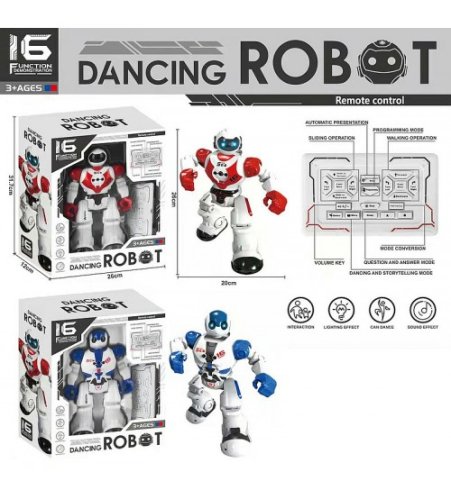 Robots radio vadāmais ( staigā, danco, skaņa, USB) 26 cm 3+ 576834