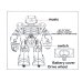 Robots ar kustībām, skaņu un gaismu (baterijas) 20 cm 612082