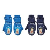 Dūraiņi ūdensizturīgi slēpošanas zēniem Space Travel ar mākslīgās kažokādas oderi 12 cm dažādas RN-004-12