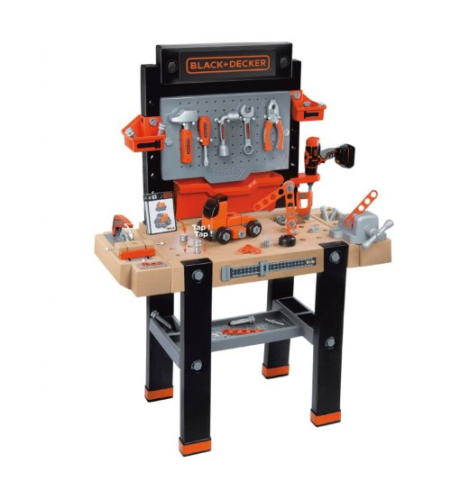 Darba galds Smoby BLACK+DECKER ar 75 aksesuāriem 79 cm 360702