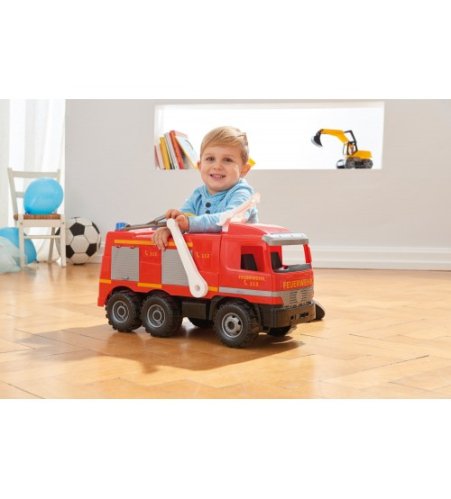 Liela ugunsdzēsēju mašīna LENA MAXI ar ūdens pumpi, 64cm, slodze 100kg (kastē)  L02058 