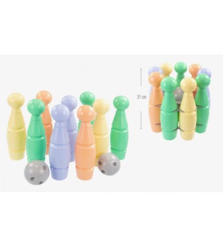 Ķegļu komplekts boulings 5051 30 cm 9 kegli un 2 bumbas