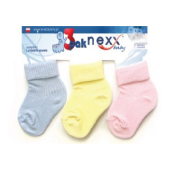 0-3 mēn. (9,7-12 cm) zeķes kokvilna ar plakanšuvi 3 gab. 3-PAK/SKGW-MIX-0-3-GIRL