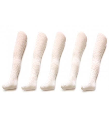 80-86 cm zeķubikses baltas žakarda kokvilna meitenēm RA-07-WHITE-80-86