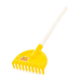 Grābeklis plastmasas ar koka kātu dažādas 38 cm PL41050
