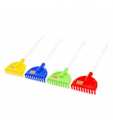 Grābeklis plastmasas ar koka kātu dažādas 38 cm PL41050