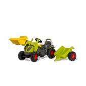 Pedāļu traktors ar kausu  un piekabi RollyKid CLAAS AXOS 240 (2,5-5 gadiem) Vācija 025169