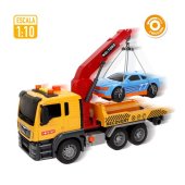 Автокран с машиной (свет, звук, инерция) 33 cm CB39058