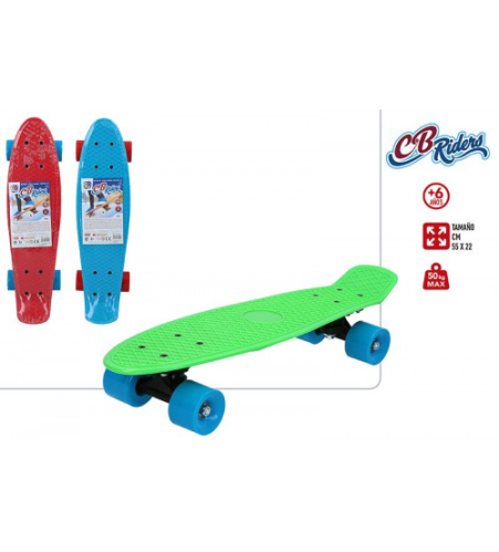 Skrituļdēlis CB Riders 55x22 cm no 6 gadiem līdz 50 kg dažādas krasas CB43142