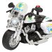 Metāla motocikls Police ar plastm. elementiem, inercija, skaņa, gaisma 13 cm dažādas CB47495