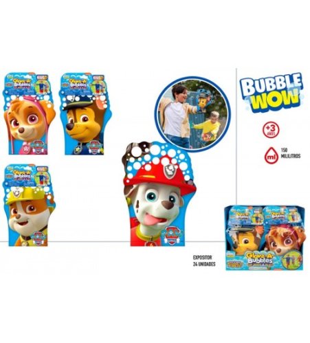 Ziepju burbuļu cimds Paw Patrol (150ml) Bubble WOW dažādas 3+ CB77359