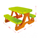Mochtoys Plastmasas galds ar soliem *107227* 78x79x47cm